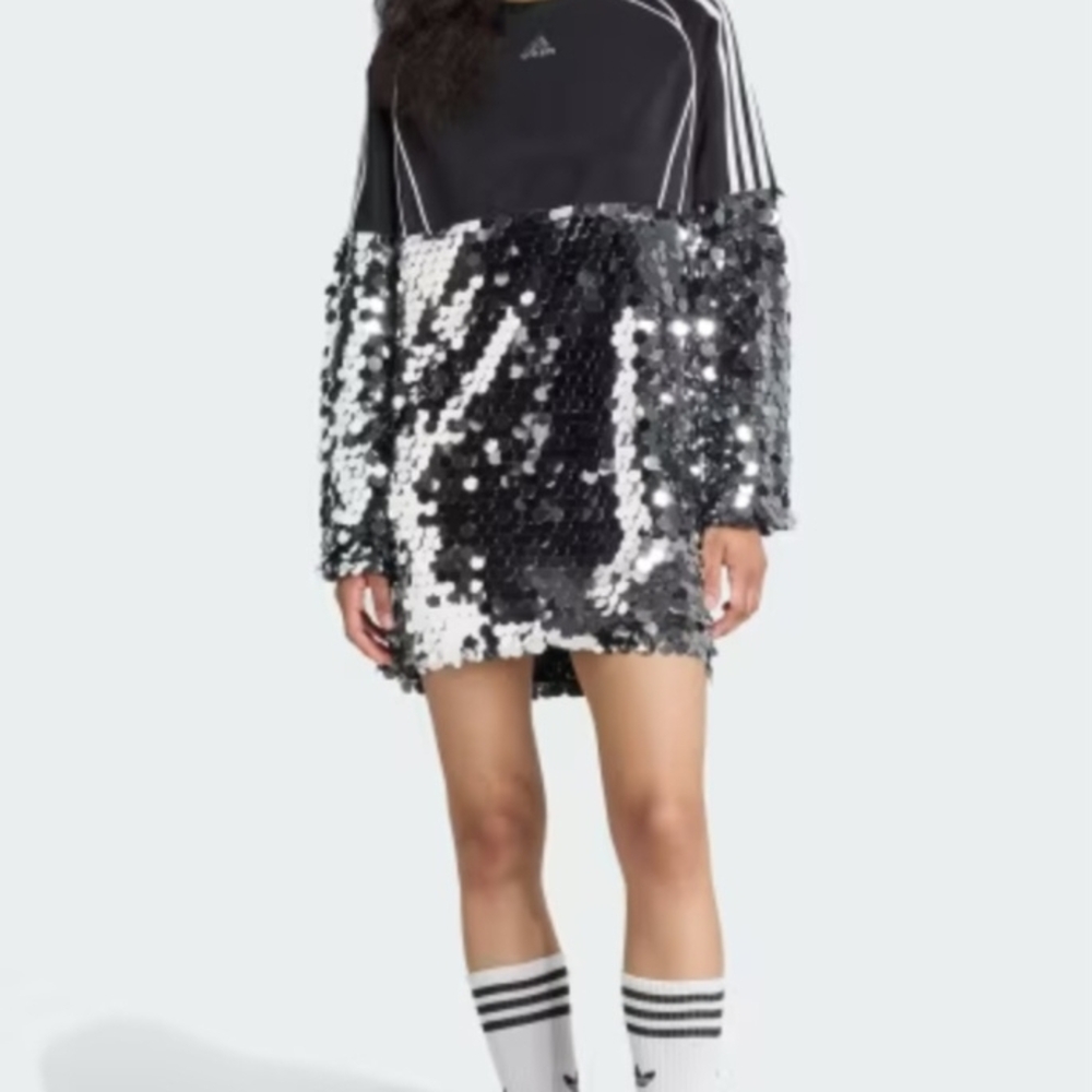 Adidas Black and White Sequin Dress